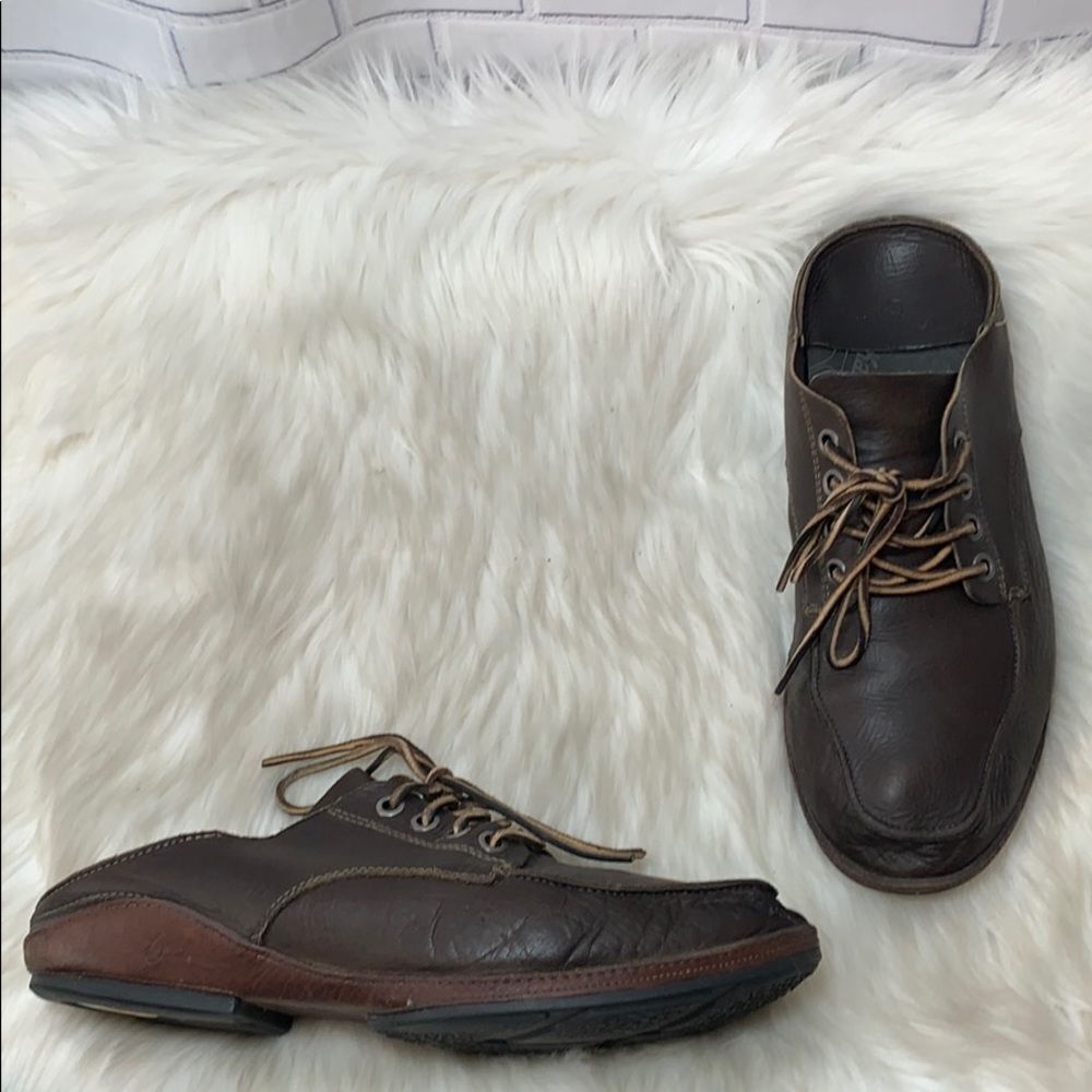 OluKai‎ Ni'O Lace Pebbled Leather Shoes Sz 11.5